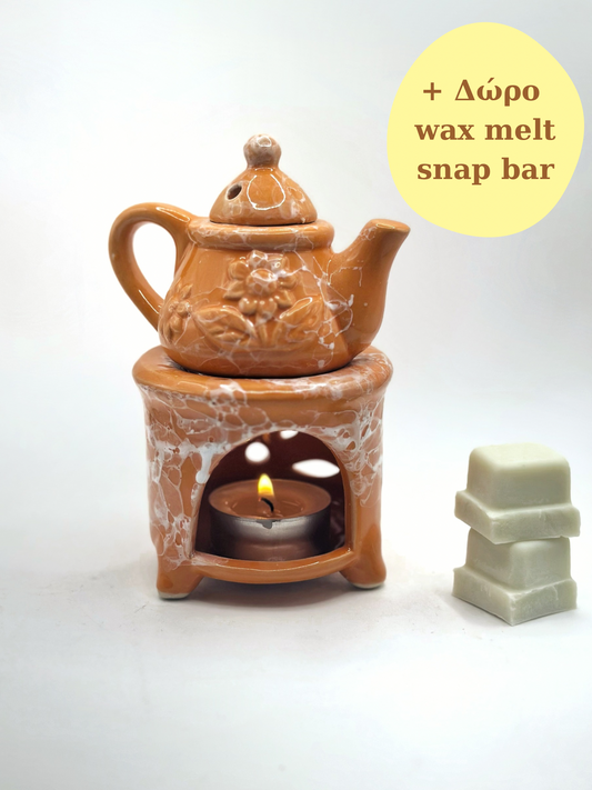 Sunny Orange Cottage Stove - Wax Melter + Δώρο Wax Melt Snap Bar