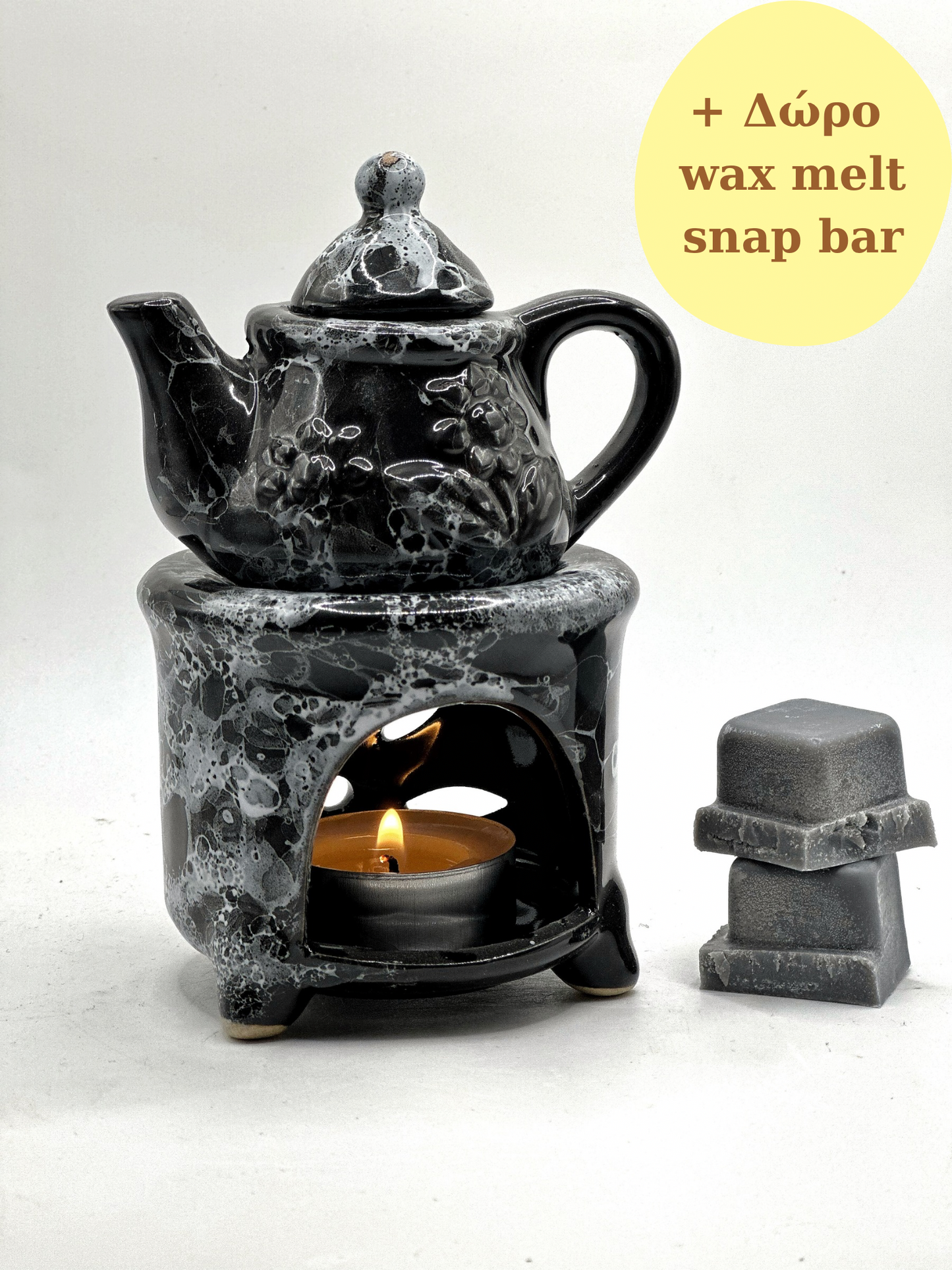 Midnight Black Cottage Stove - Wax Melter + Δώρο Wax Melt Snap Bar