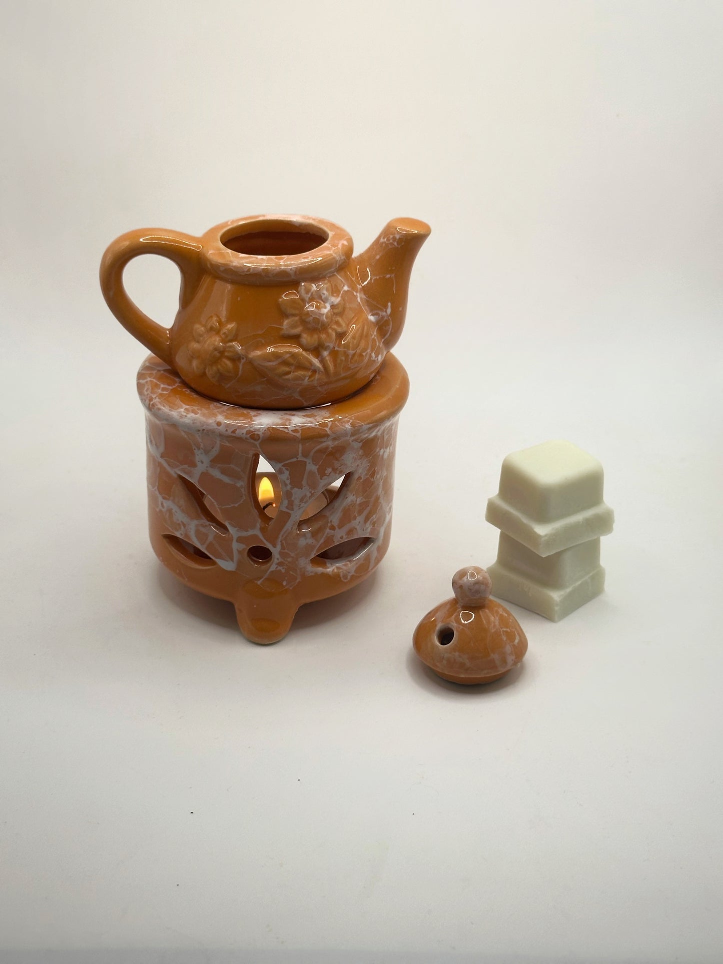 Sunny Orange Cottage Stove - Wax Melter